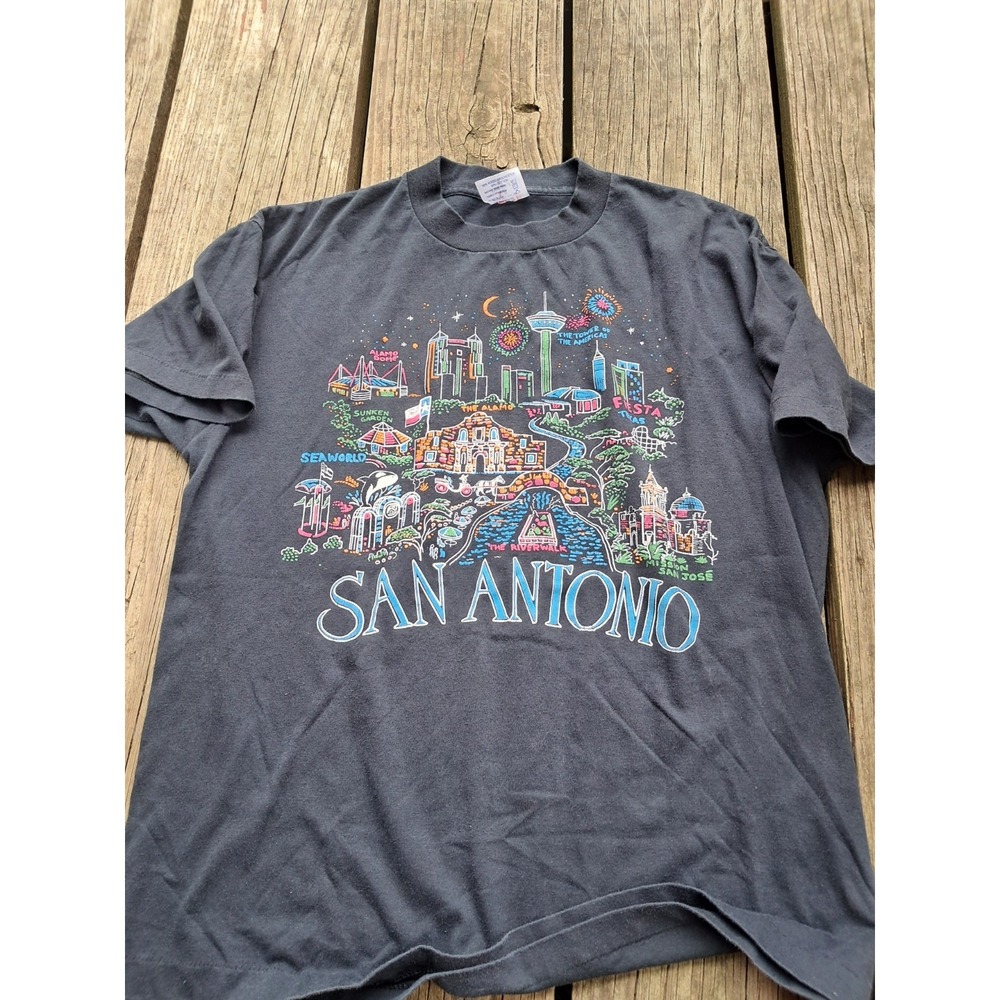 Vtg 80's 90's San Antonio Texas Screen Stars 50/50 T-shirt Adult Medium / Large